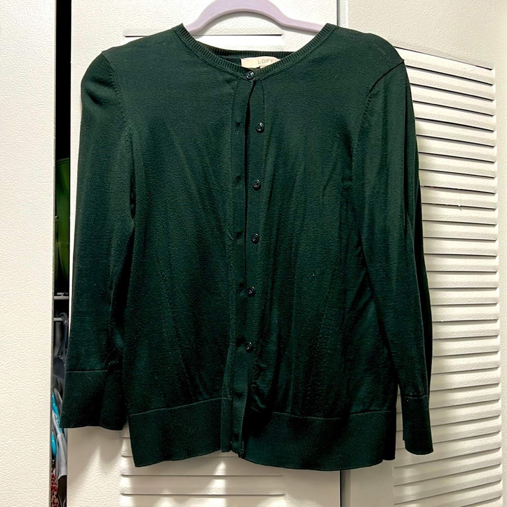 Forest green cardigan